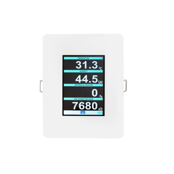 Air Change Per Hour Monitor with Touch Screen